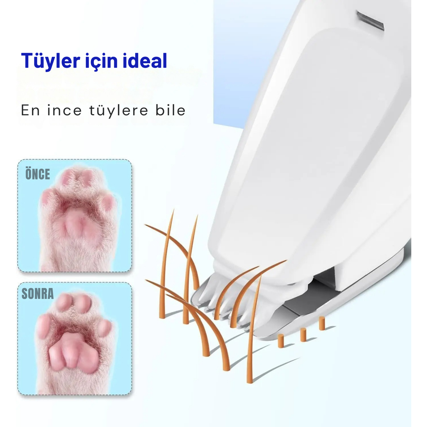 LED Işıklı Pet Pati Tıraş Makinasi