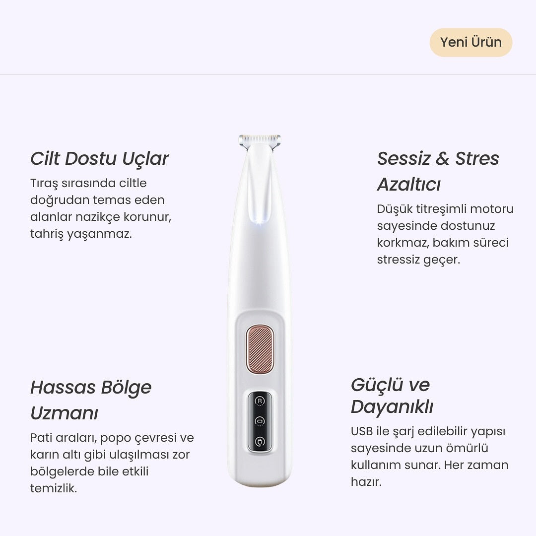 LED Işıklı Pet Pati Tıraş Makinasi