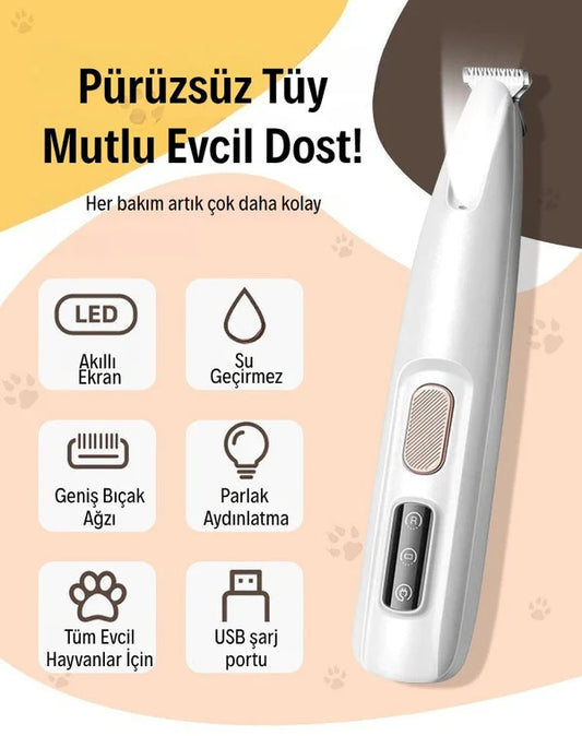 LED Işıklı Pet Pati Tıraş Makinasi